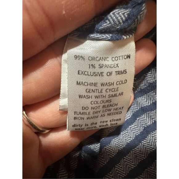 Toad & Co Mixologist Tunic Top Striped Organic Cotton Size Sz XS lagenlook minim - Picture 8 of 8